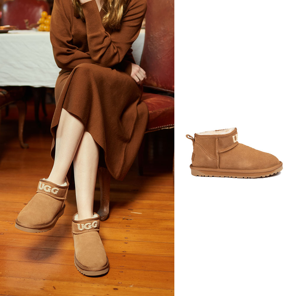 [무료배송] 호주정품 오즈웨어 클래식 니트 로고 울트라 미니 부츠 OZWEAR UGG OB658L